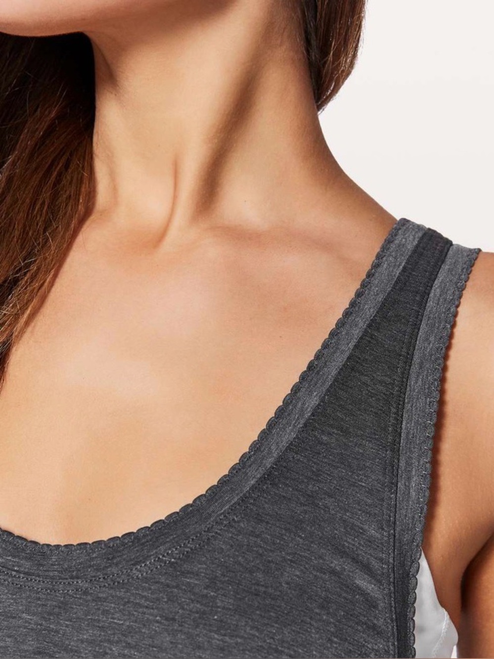 Lululemon Tied To It Tank Heathered Black size 10 NWOT - Picture 3 of 11
